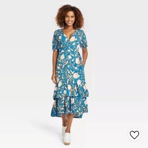 Knox Rose Blue and Cream Midi Dress